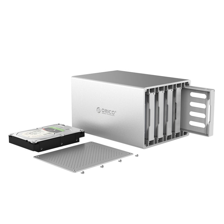 ORICO Honeycomb Series WS500RU3 SATA 3.5 inch 50TB USB 3.0 5 Bays Aluminum Alloy HDD / SSD Enclosure with Raid