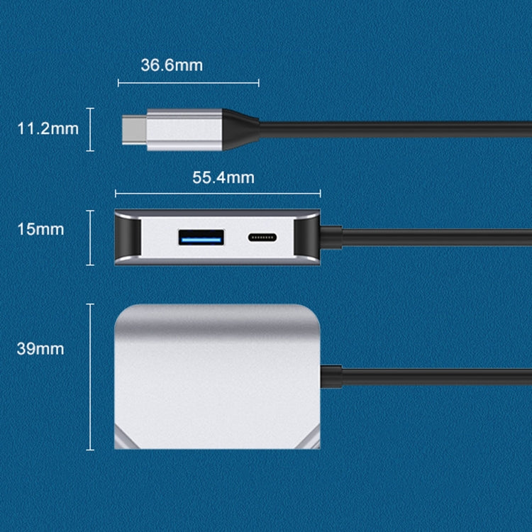 HW-6003 3 In 1 Type-C / USB-C to HDMI + PD + USB 3.0 Docking Station Adapter Converter