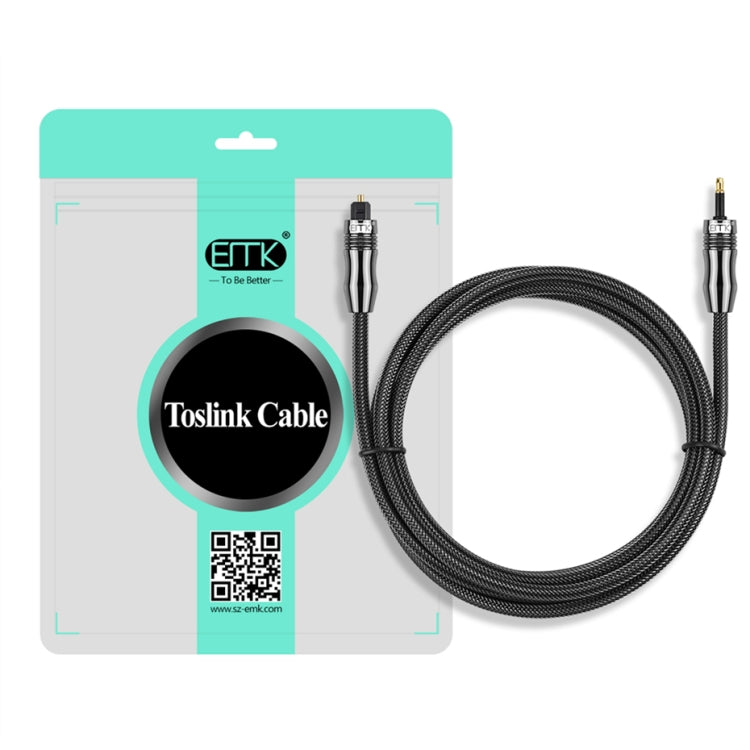 EMK OD1.0mm 3.5mm Digital Sound Toslink to Mini Toslink Digital Optical Audio Cable