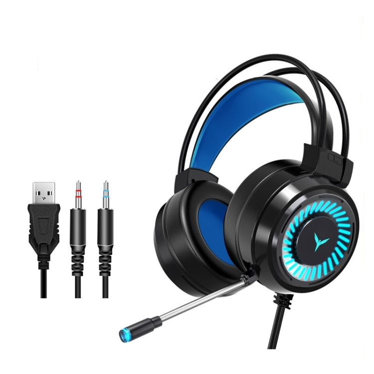 2 PCS G58 Head-Mounted Gaming Wired Headset with Microphone, Cable Length: about 2m