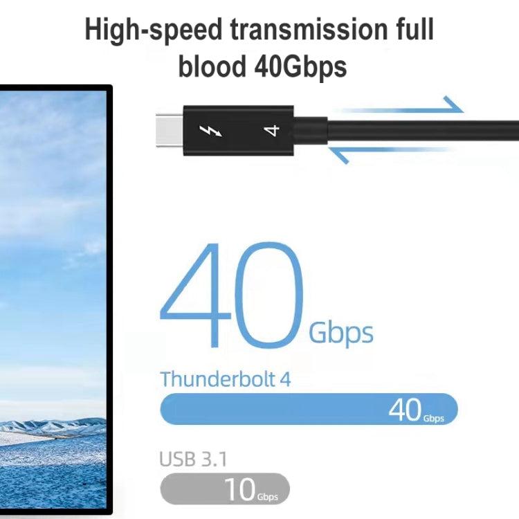 USB-C / Type-C Male to USB-C / Type-C Male Multi-function Transmission Cable for Thunderbolt 4