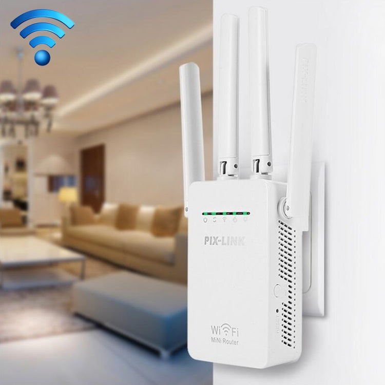 Wireless Smart WiFi Router Repeater with 4 WiFi Antennas