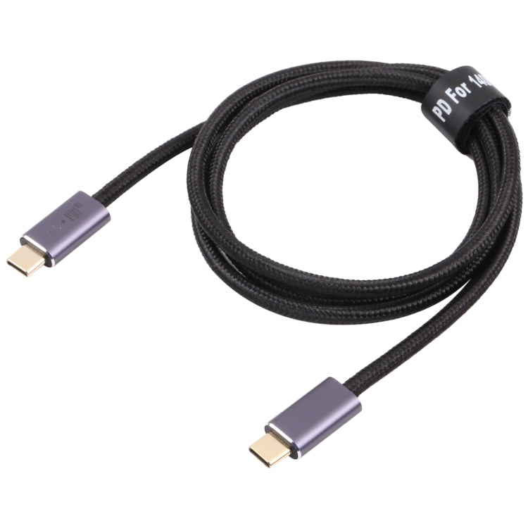 140W USB 2.0 USB-C / Type-C Male to USB-C / Type-C Male Braided Data Cable