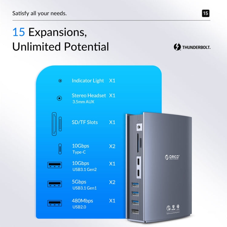 ORICO TB3-S3 Thunderbolt 3 Docking Station