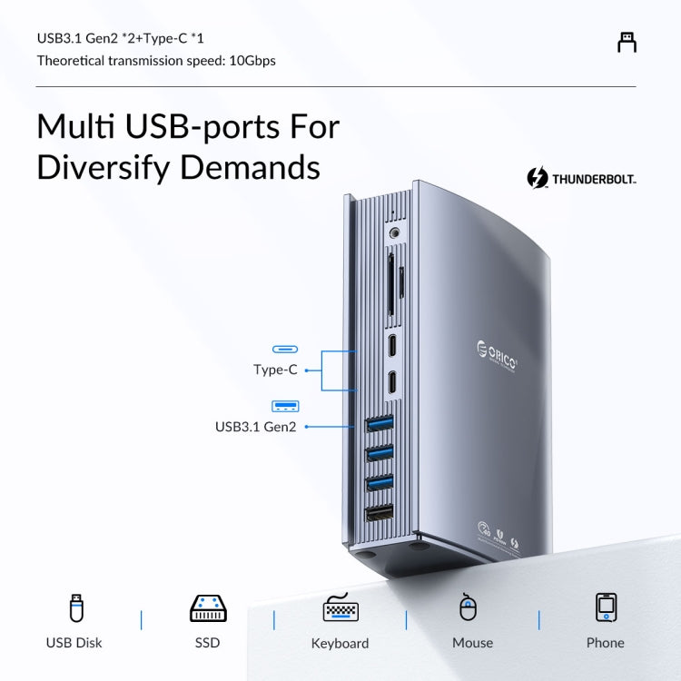 ORICO TB3-S3 Thunderbolt 3 Docking Station