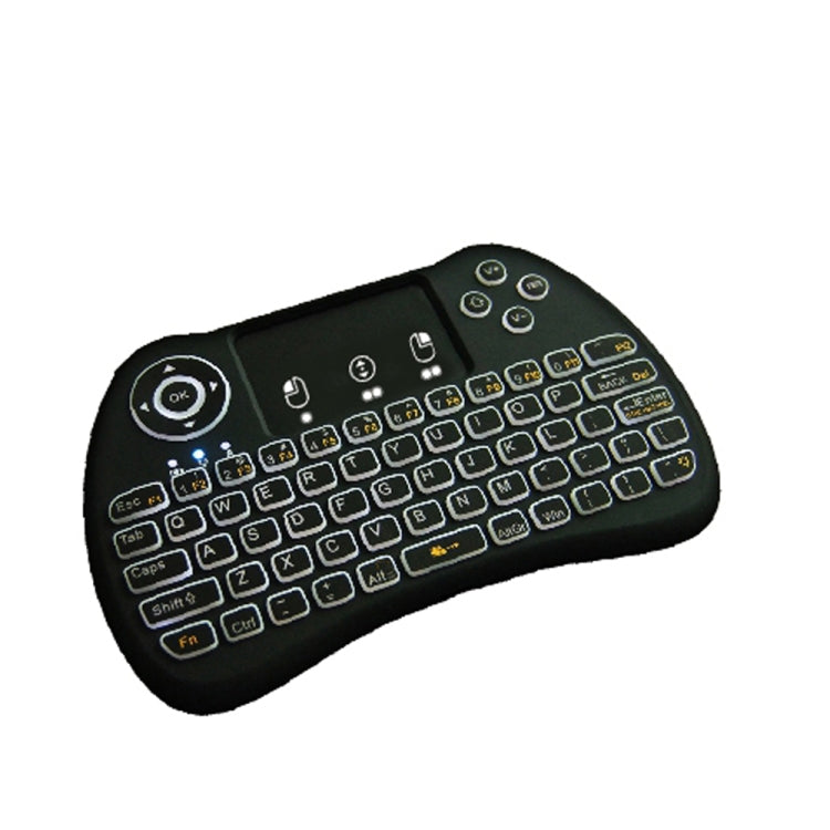 H9 2.4GHz Mini Wireless Air Mouse QWERTY Keyboard with White Backlight & Touchpad for PC, TV