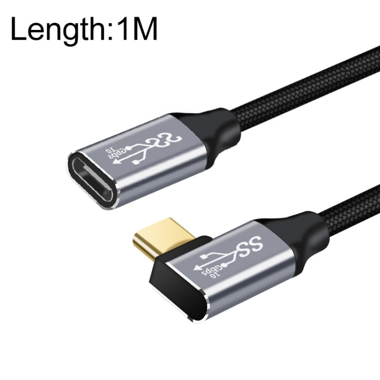 10Gbps USB-C / Type-C Female to Male Elbow Charging Data Transmission Extension Cable