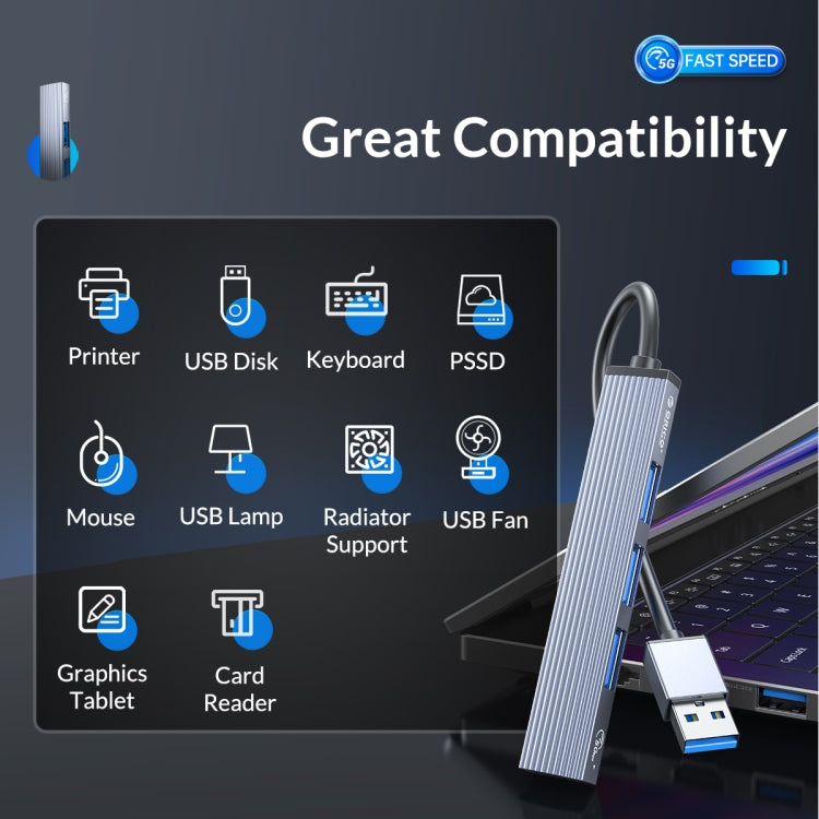 ORICO AH-A12F USB 3.0x1 + USB 2.0x2 + TF Card to USB 3.0 HUB Adapter