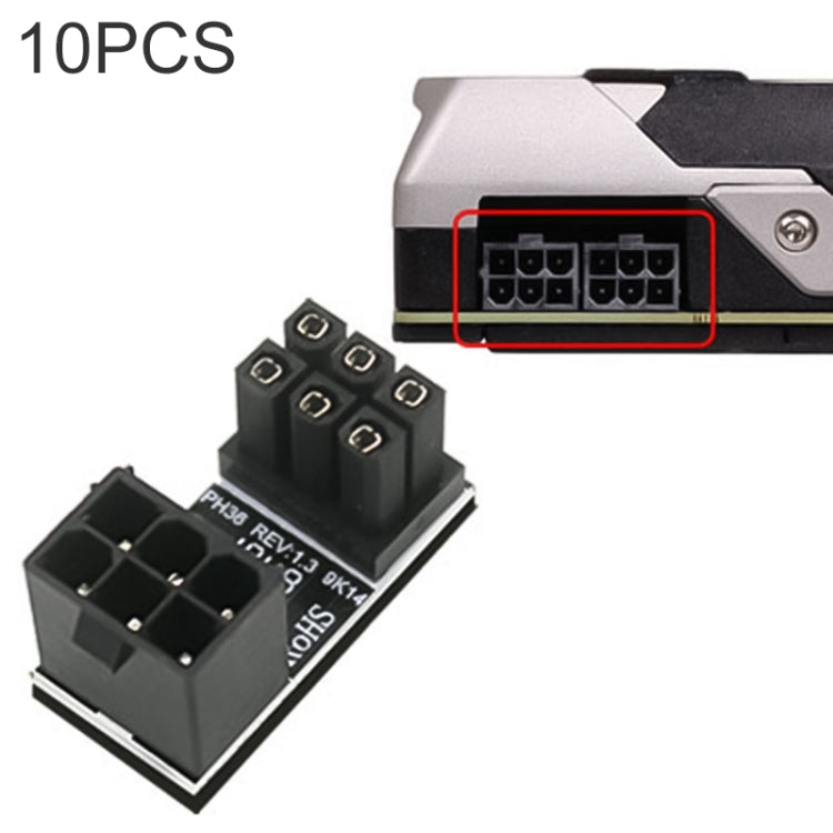 10 PCS ATX 8Pin Female to 8Pin Male 180 Degree Angled Adapter , Model: