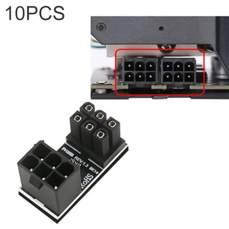 10 PCS ATX 8Pin Female to 8Pin Male 180 Degree Angled Adapter , Model: