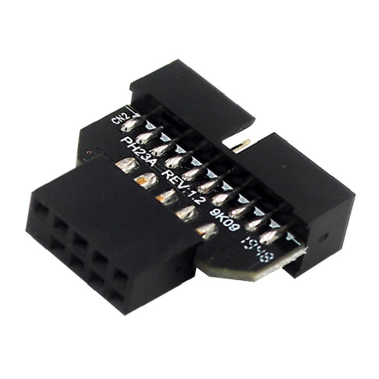 10 PCS Motherboard USB 2.0 9Pin to USB 3.0 19Pin Plug-in Connector Adapter