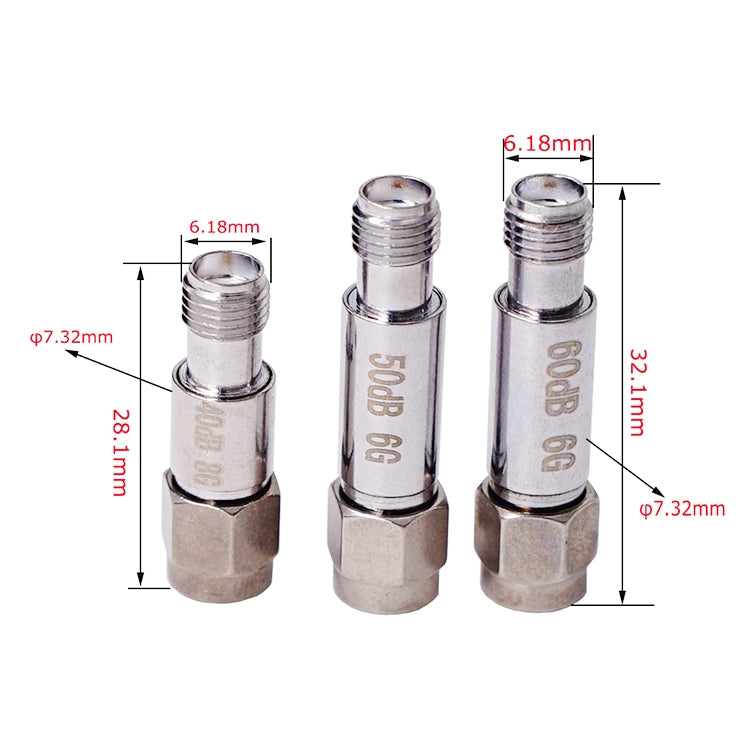 SMA Attenuator DC-6GHz SMA Coaxial Fixed Connectors