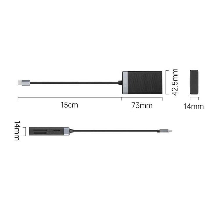 ORICO CL4T-C3 4-in-1 Simultaneously Type-C Multifunction Card Reader