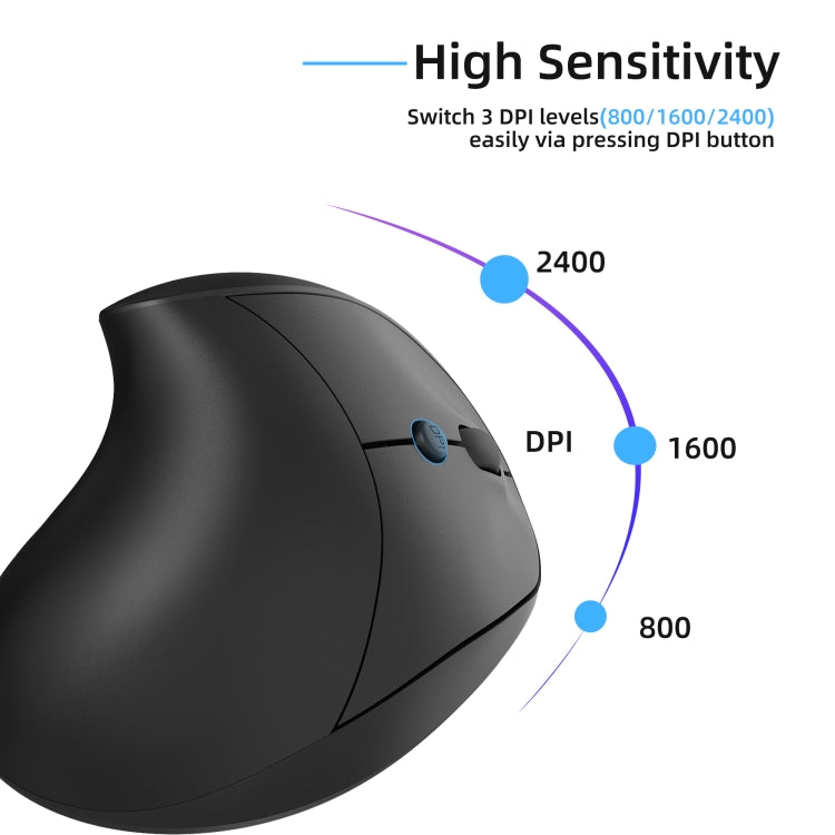 X10 2.4G Wireless Vertical Ergonomic Gaming Mouse