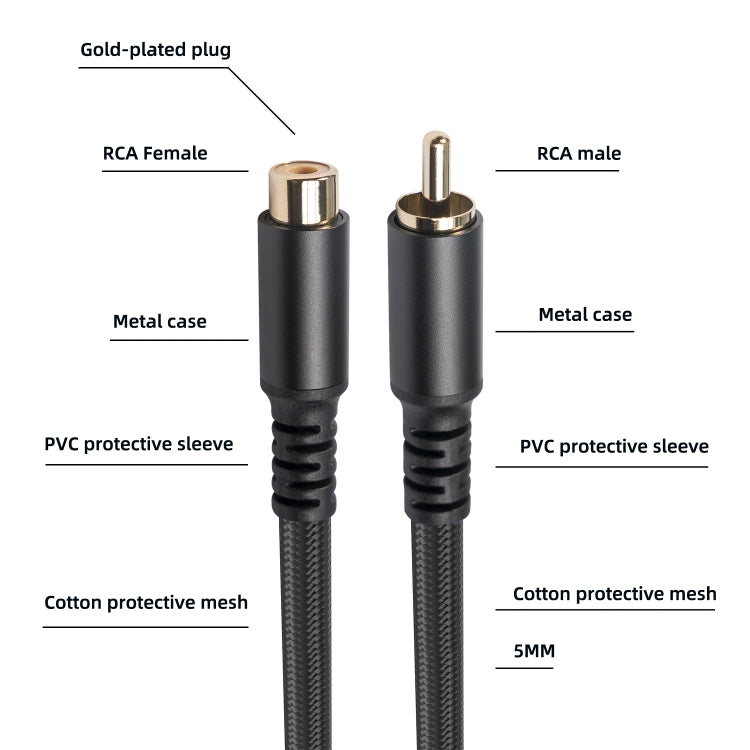 3709MF RCA Male to Female Audio & Video Extension Cable