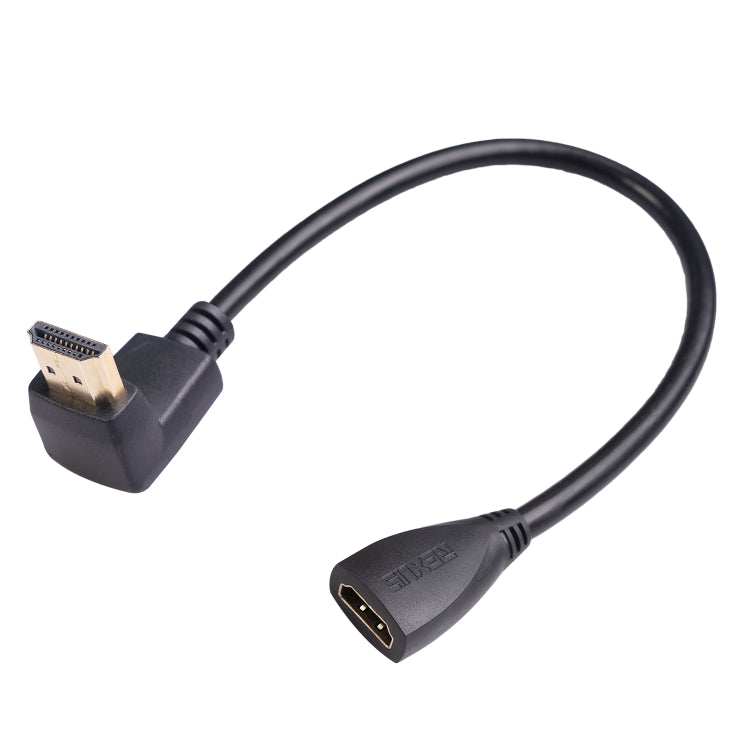 HDL-03 30cm HDMI Male Elbow to Female Adapter Cable