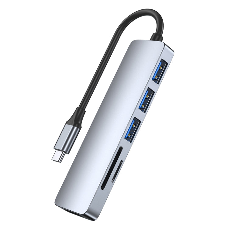 6-in-1 USB-C / Type-C to USB Docking Station HUB Adapter