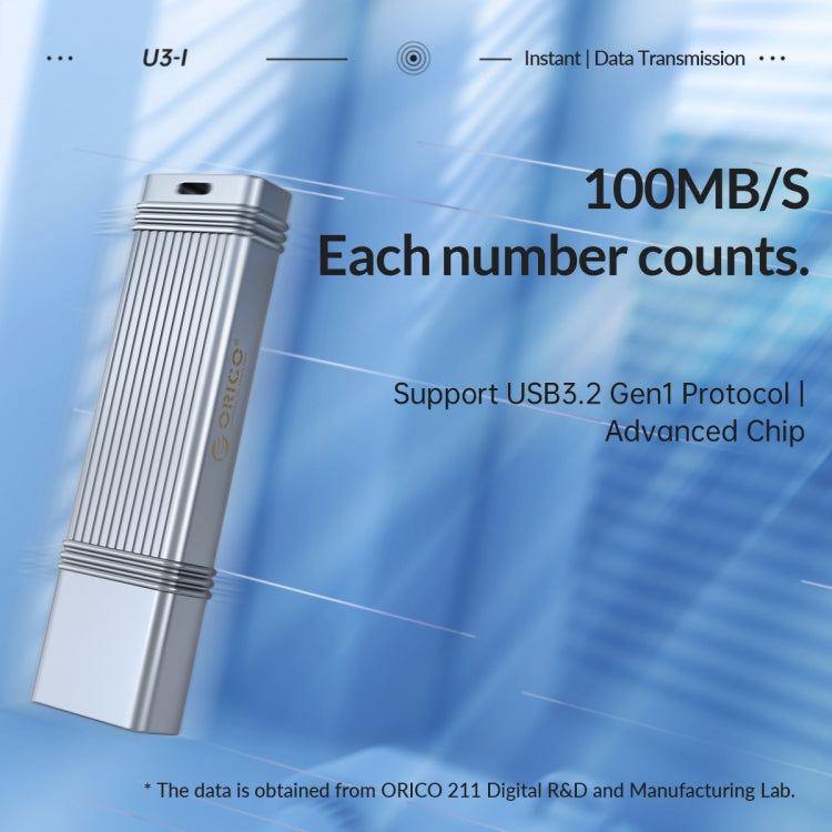 ORICO USB3.2 Gen1 USB Flash Drive, Read 260MB/s, Write 15MB/s