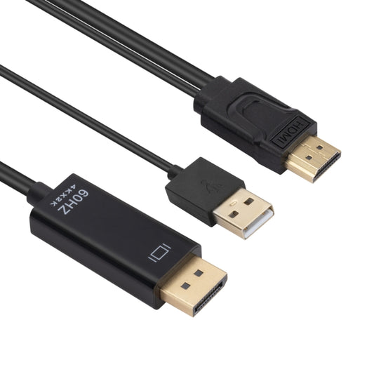 HDMI to USB+DisplayPort Adapter Cable with Power Supply, Length: 1.8m