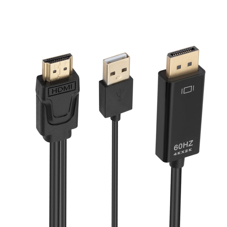 HDMI to USB+DisplayPort Adapter Cable with Power Supply, Length: 1.8m