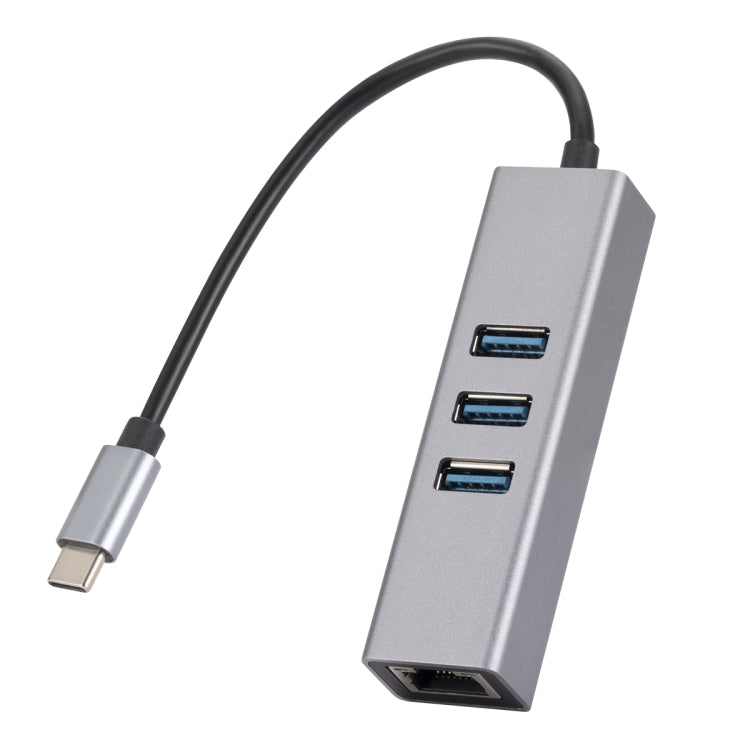 SL-030 USB-C / Type-C to Gigabit Ethernet RJ45 & 3 x USB 3.0 Adapter Converter HUB