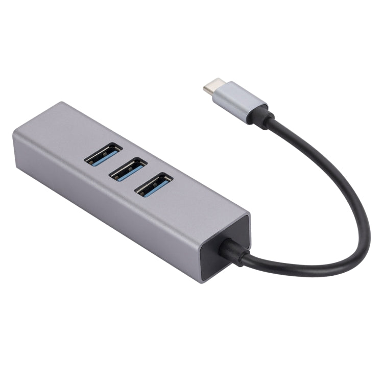 SL-030 USB-C / Type-C to Gigabit Ethernet RJ45 & 3 x USB 3.0 Adapter Converter HUB