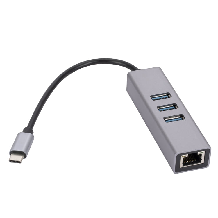 SL-030 USB-C / Type-C to Gigabit Ethernet RJ45 & 3 x USB 3.0 Adapter Converter HUB