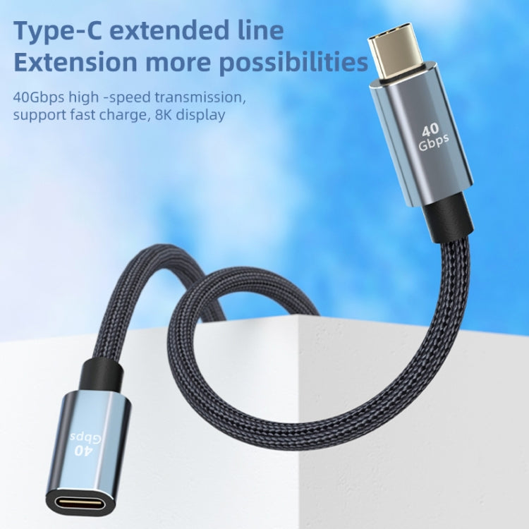 USB4.0 40Gbps Type-C Male to Female Extension Cable