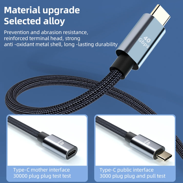 USB4.0 40Gbps Type-C Male to Female Extension Cable