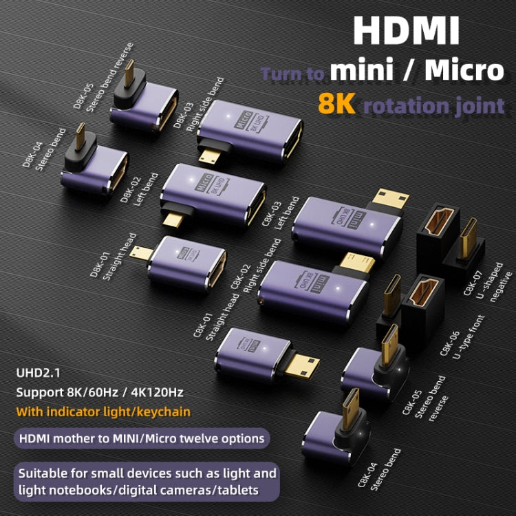 8K HDMI 2.1 to Micro HDMI Adapter