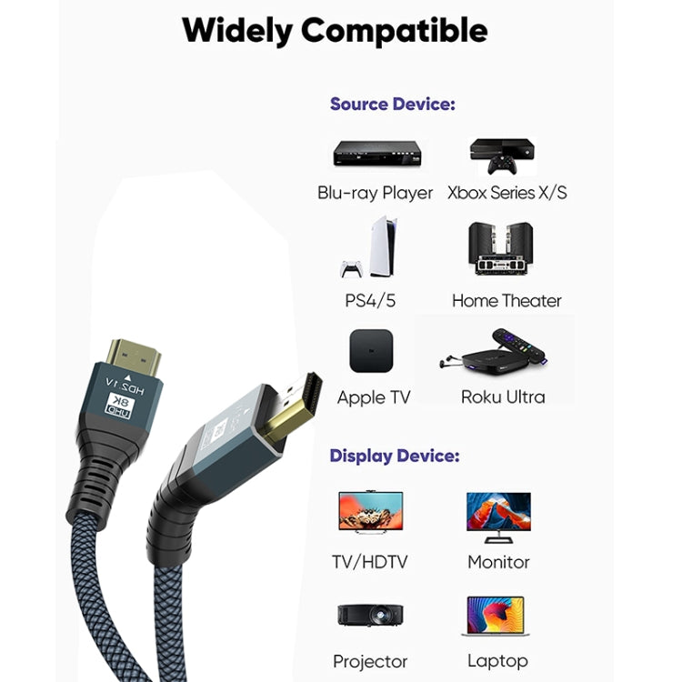 HDMI 2.1 Version 8K 60Hz UHD 48Gbps Cable