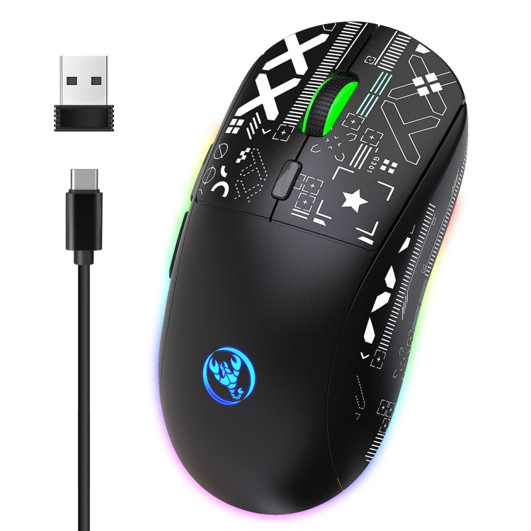 HXSJ T90 RGB Light Three-mode Wireless Gaming Mouse