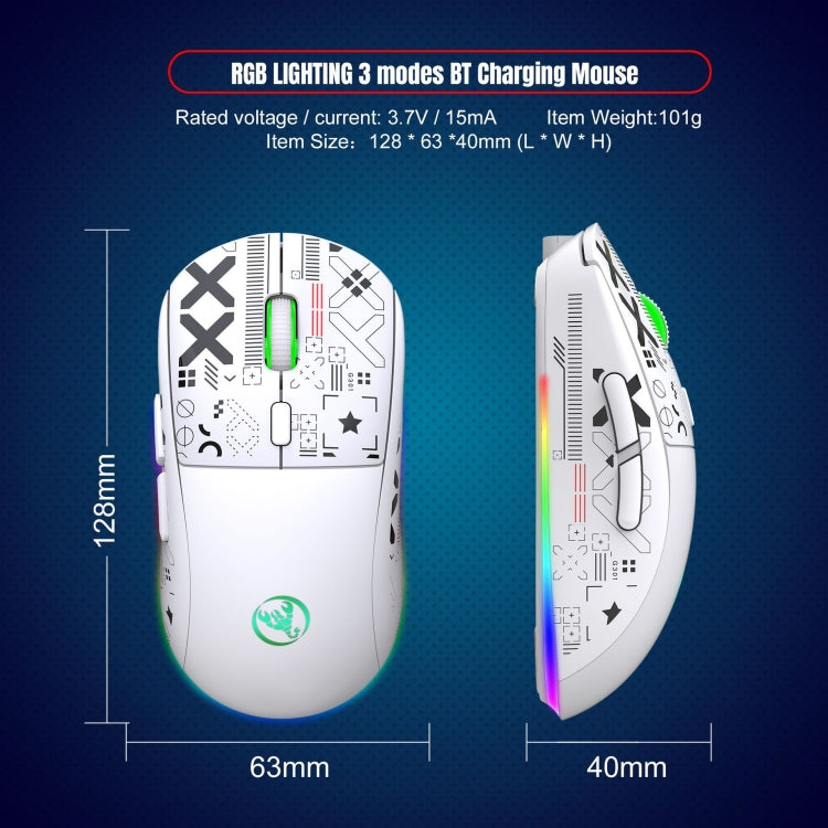 HXSJ T90 RGB Light Three-mode Wireless Gaming Mouse