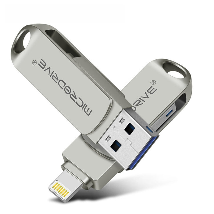 MicroDrive 2 In 1 Lightning + USB2.0 Portable Metal USB Flash Disk