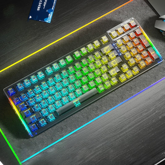 AULA F98 99-Key Wired 2.4G Bluetooth RGB Three Mode Mechanical Keyboard