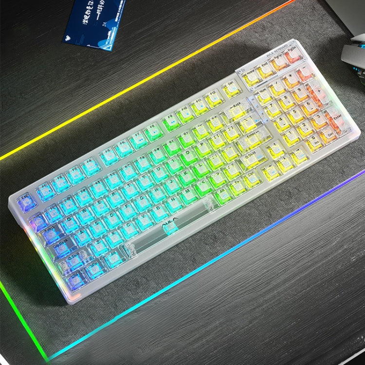 AULA F98 99-Key Wired 2.4G Bluetooth RGB Three Mode Mechanical Keyboard