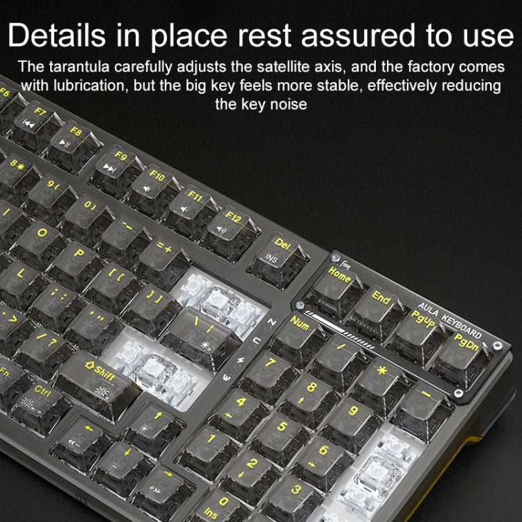 AULA F98 99-Key Wired 2.4G Bluetooth RGB Three Mode Mechanical Keyboard