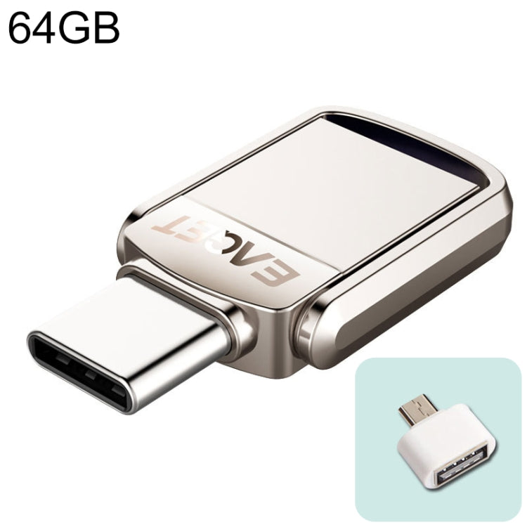 USB 3.1 + USB-C Interface Metal Twister Flash U Disk, with Micro USB OTG Adapter