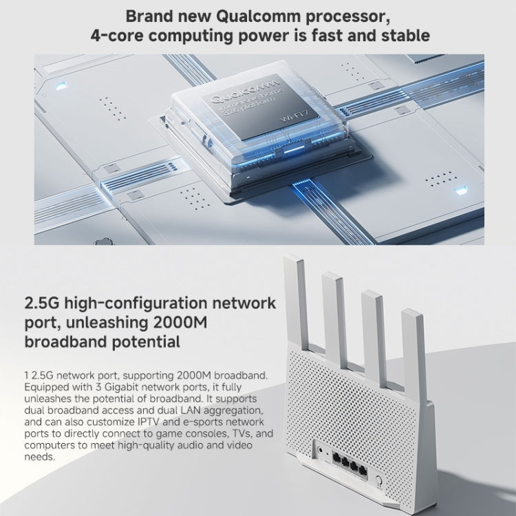 Xiaomi Router BE3600 WiFi7 2.5G Port Dual Band, US Plug