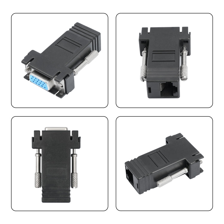 DB15 VGA Female to RJ45 8P Female Adapter