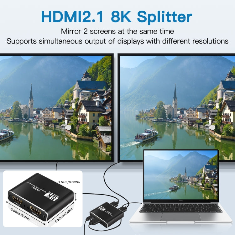 NK-H12 8K UHD 1 In 2 Out HDMI Video Splitter Converter