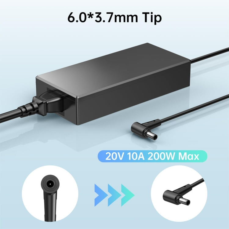 200W 20V 10A Laptop Notebook Power Adapter For Asus 6.0 x 3.7mm