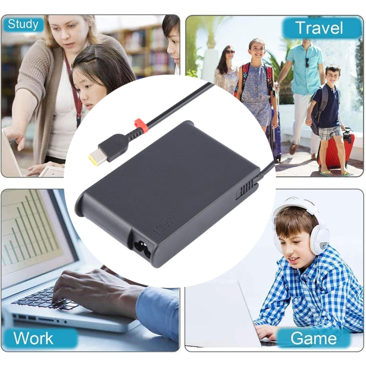 135W 20V 6.75A Laptop Notebook Power Adapter For Lenovo Big Square USB