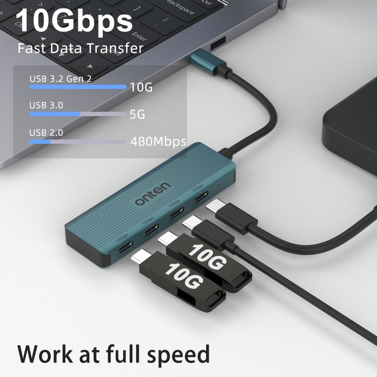 Onten UC620 10Gbps USB-C / Type-C to USB 3.2 Gen2 4 in 1 Multi-function HUB Docking Station