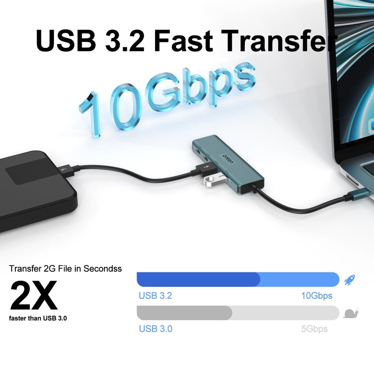 Onten UC622 10Gbps USB-C / Type-C to 2 x USB + 2 x USB-C / Type-C 4 in 1 HUB Docking Station