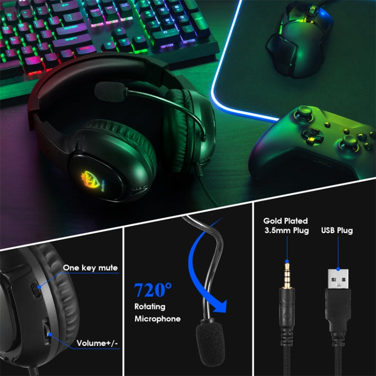 SoulBytes S20 RGB Light Gaming Headset with Mic