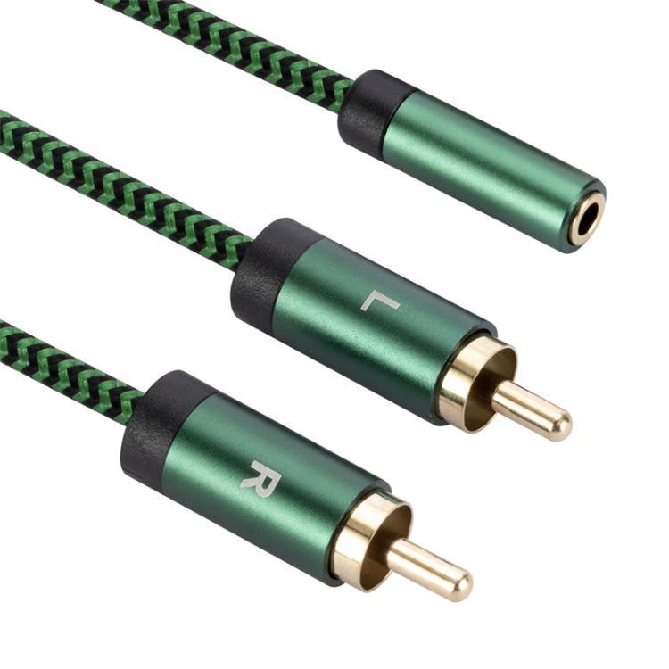 3.5mm Female to 2 RCA Male Audio Cable Amplifier Connector