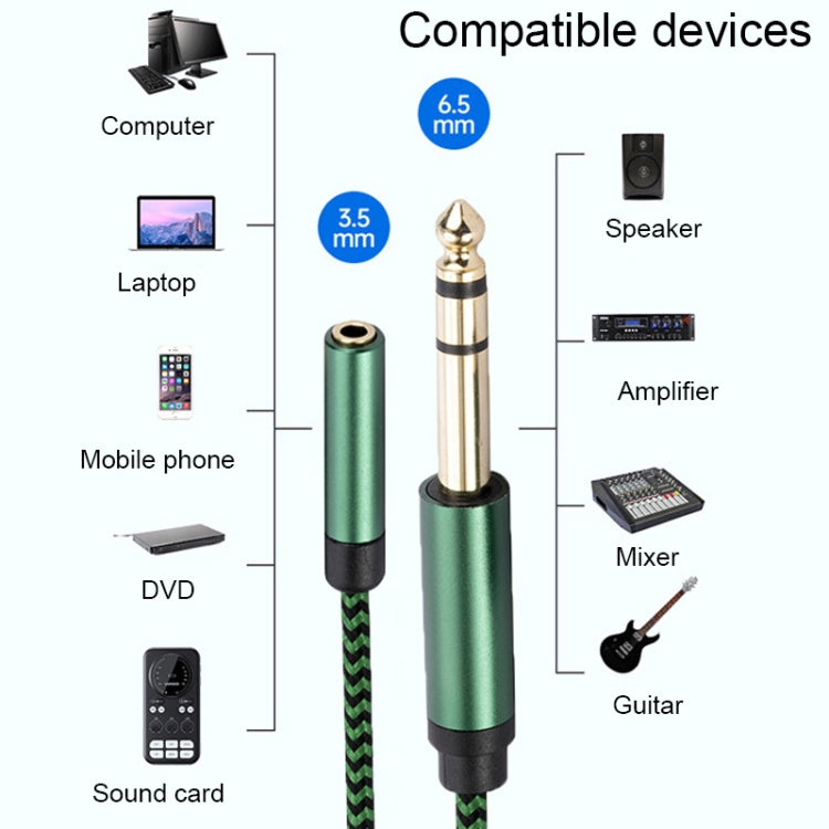 6.35mm Male to 3.5mm Female Audio Adapter Cable