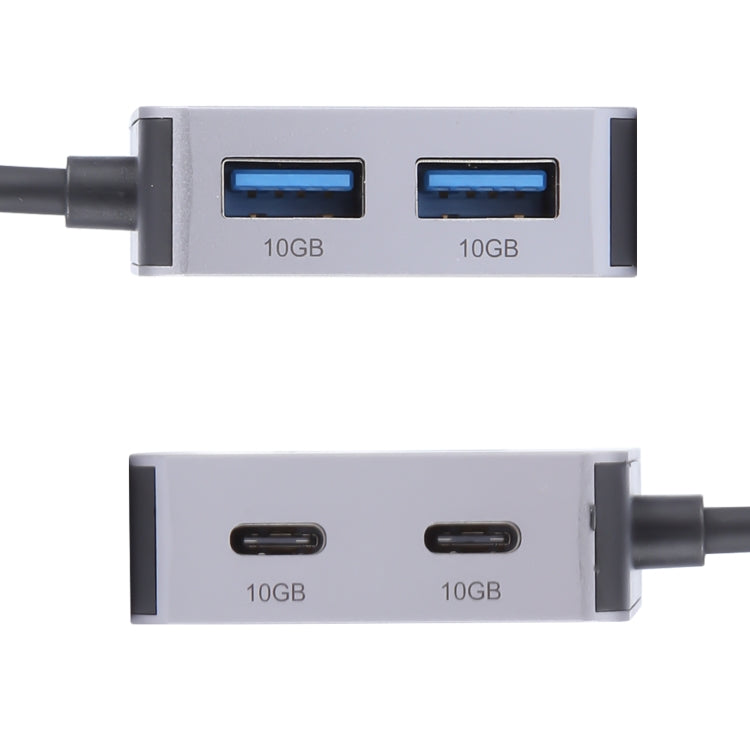 BYL-2320A 4 in 2 USB + USB-C / Type-C to USB + USB-C / Type-C 4 Port HUB Adapter