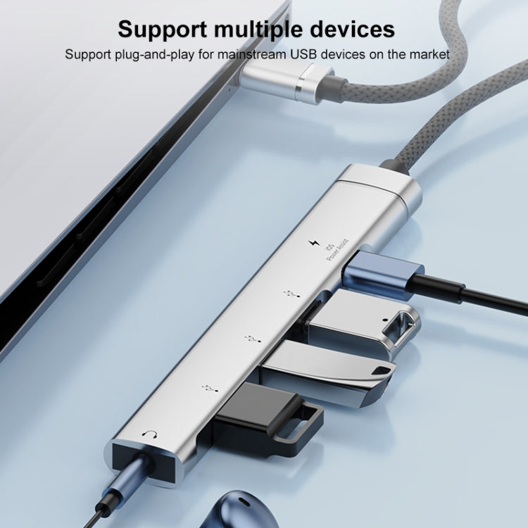 5 in 1 USB-C / Type-C Interface Multi-function HUB Adapter